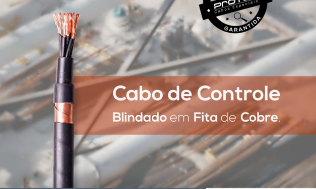 Cabo de controle blindado em fita de cobre