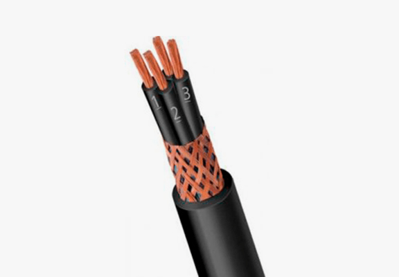 Cabo com blindagem em malha de cobre Cabo com blindagem em malha de cobre